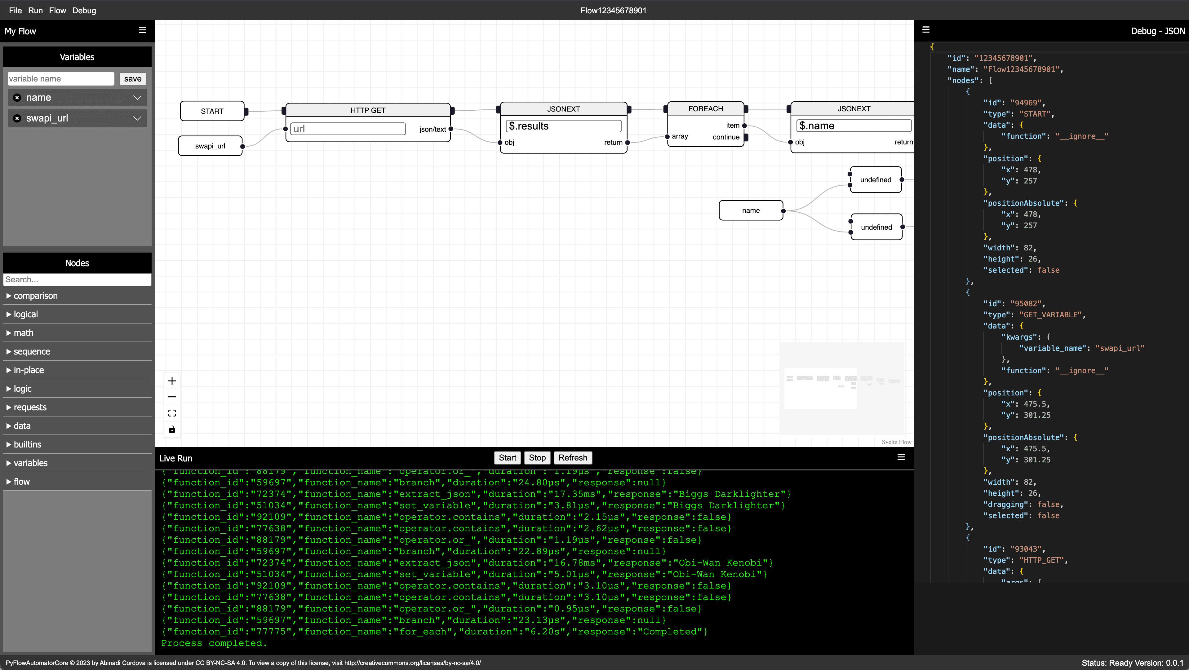 PyFlowAutomator screenshot